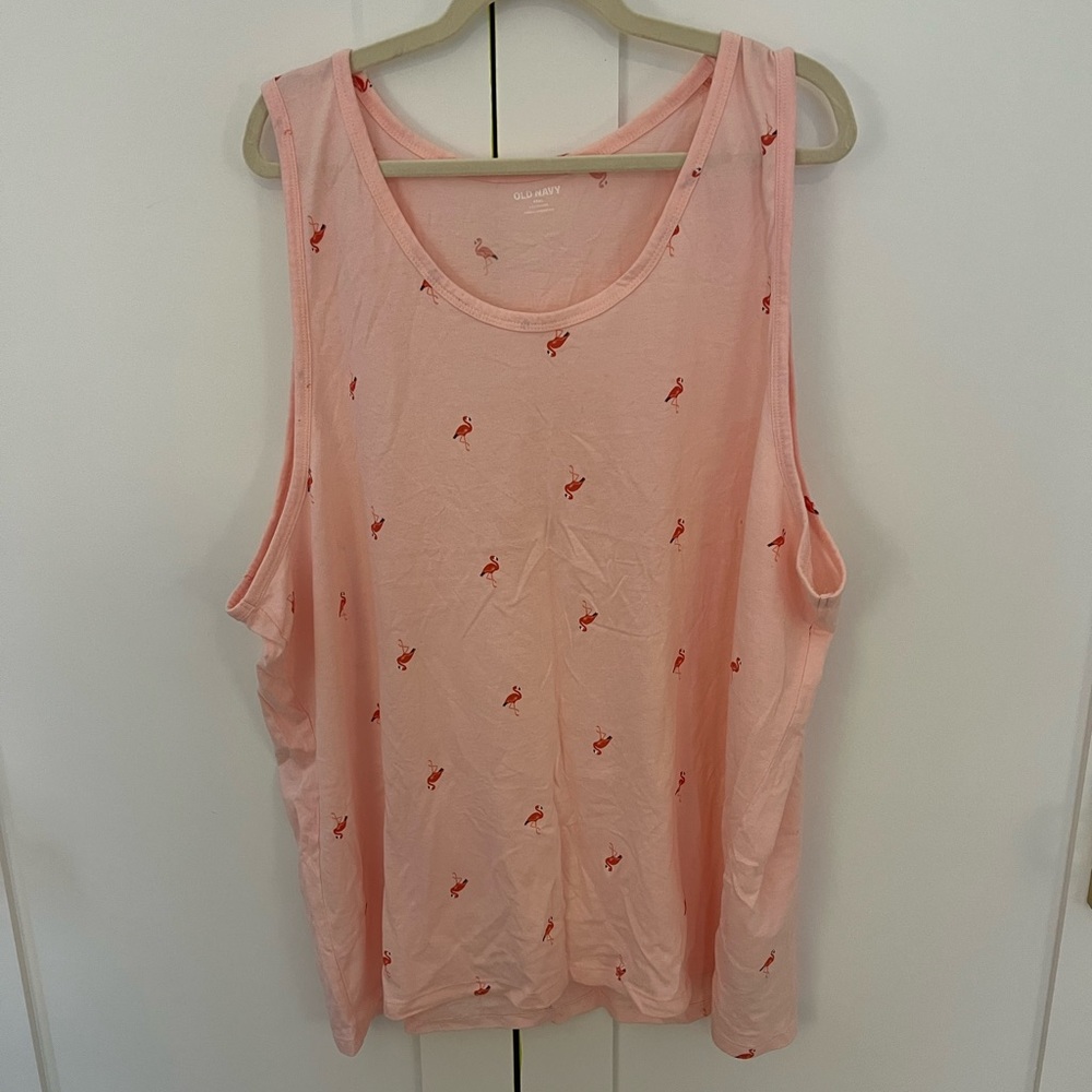 Old Navy Men’s XXXL FLAMINGO pink tank top NWT